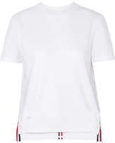 Thumbnail for your product : Thom Browne Appliquéd Cotton-piqué T-shirt - White