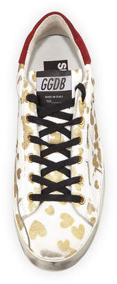 Golden Goose Superstar Hearts Lace-Up Sneakers