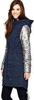 Thumbnail for your product : Love Label Sequin Sleeve Parka