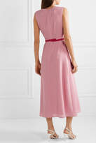 Thumbnail for your product : Cefinn - Belted Voile Midi Dress - Blush