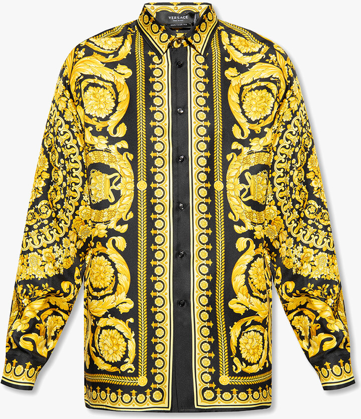 Versace Yellow Men's Shirts | ShopStyle