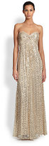 Thumbnail for your product : La Femme Strapless Sequin Empire Gown