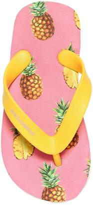 Dolce & Gabbana Pineapple Printed Rubber Flip Flops