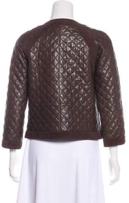 Tory Burch Leather Quilted Jacket