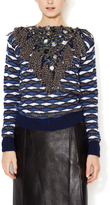 Thumbnail for your product : Rodarte Alpaca Hand Knit Embellished Sweater