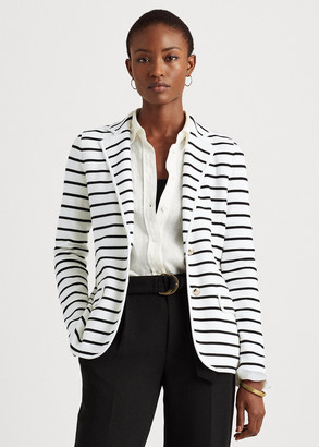 Ralph Lauren Striped Cotton-Blend Blazer - ShopStyle