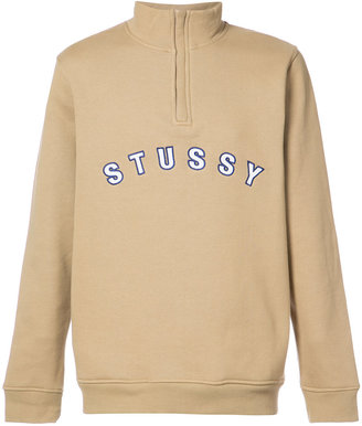 Stussy Quarter Zip Mock Neck sweater