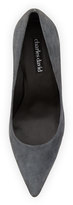 Thumbnail for your product : Charles David Suede Pointy-Toe Pump, Gray