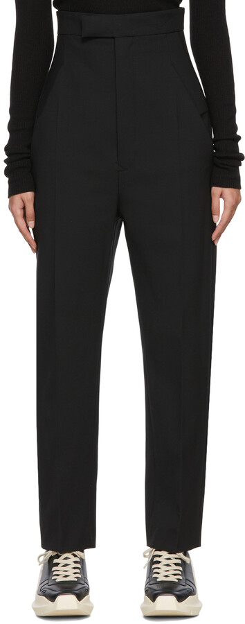 Slacks and Chinos Straight-leg trousers Rick Owens Rub Ls T T-shirt In Black Cotton Womens Clothing Trousers 