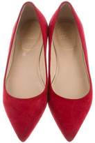 Thumbnail for your product : Roger Vivier Suede Pointed-Toe Flats
