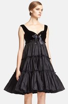 Thumbnail for your product : Alexander McQueen Velvet & Taffeta Cocktail Dress