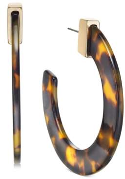 INC International Concepts Gold-Tone Tortoise-Look Open Hoop Earrings, Created for Macy's