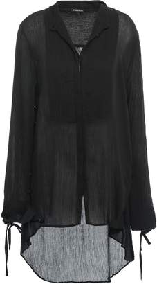 Ann Demeulemeester Pintucked Cotton-crepon Tunic