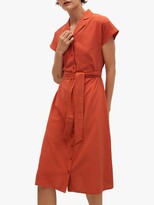 Thumbnail for your product : MANGO Cotton Shirt Dress, Medium Orange