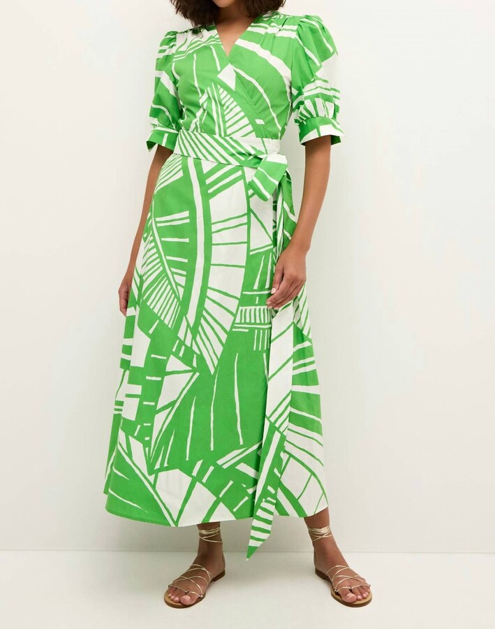 Marie Oliver Rita Wrap Dress In Verdant
