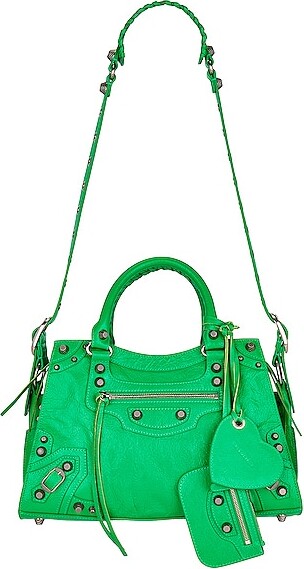 Balenciaga - Authenticated Neo Classic Handbag - Leather Green Plain for Women, Never Worn