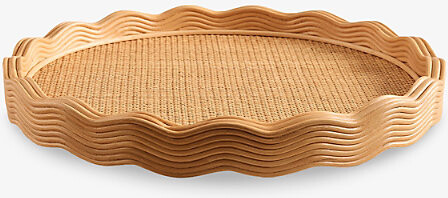 Soho Home Cream Pangbourne Rattan Tray 55cm