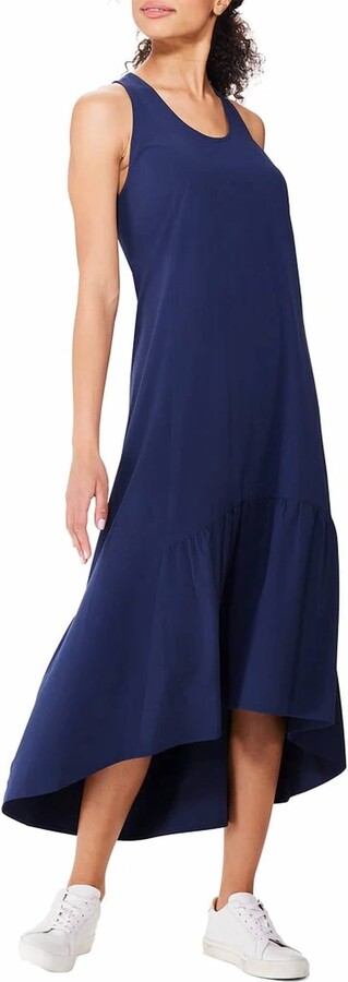Nic+Zoe Tech Stretch Hi-Lo Maxi Dress In Navy