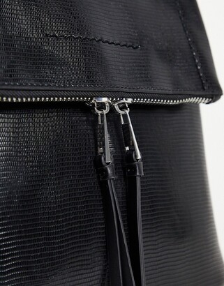Call it SPRING by ALDO zipped backpack in black lizard