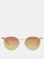 Thumbnail for your product : Garrett Leight Morningside Round Cellulose-acetate Sunglasses - Beige
