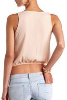 Thumbnail for your product : Charlotte Russe Sleeveless Ruffle Crop Top