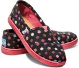 Thumbnail for your product : Toms Pink wool dot youth classics