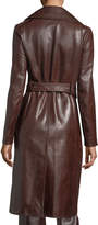 Thumbnail for your product : Helmut Lang Leather Button-Front Belted Biker Coat