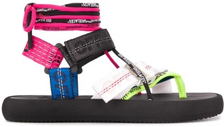 off white multi strap sandals