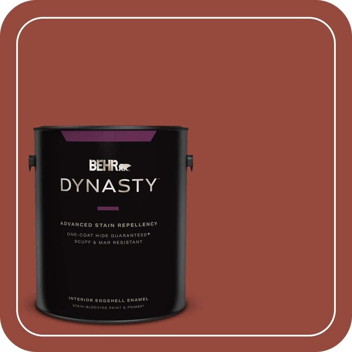 BEHR DYNASTY 1 gal. #MQ1-24 Smokin Hot One-Coat Hide Eggshell Enamel Interior Stain-Blocking Paint & Primer