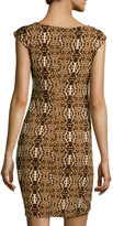 Thumbnail for your product : Laundry by Design Short-Sleeve Leopard-Print Dress, Black/Multicolor