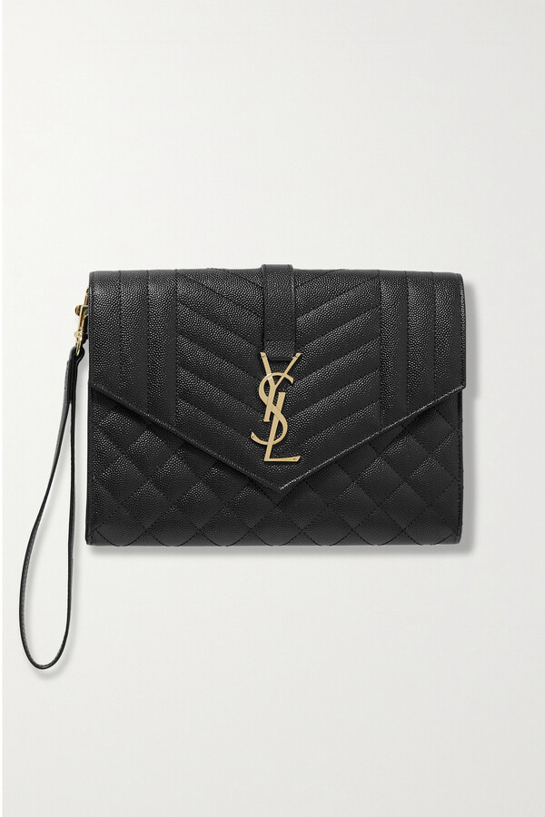 SAINT LAURENT Monogramme quilted leather pouch