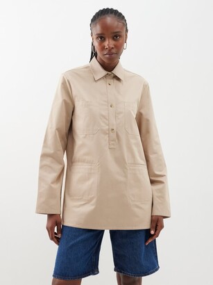 Totême Half-button Organic-cotton Shirt