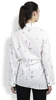 Thumbnail for your product : Ann Demeulemeester Abstract-Print Cotton Shirt