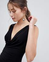 Thumbnail for your product : Miss Selfridge cowl front bodycon mini dress