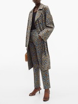 Thumbnail for your product : CONNOLLY Leopard-print Cotton Trench Coat - Blue Multi
