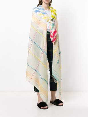 Tsumori Chisato oversized embroidered detail scarf