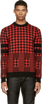 Thumbnail for your product : Diesel Black Gold Black & Red Houndstooth Jacquard Kustode Sweater