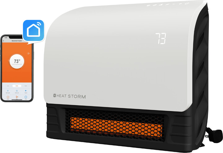 Heat Storm White Sedona 1500W Electric Wifi Enabled Infrared Heater with Fan Option. Brand New.