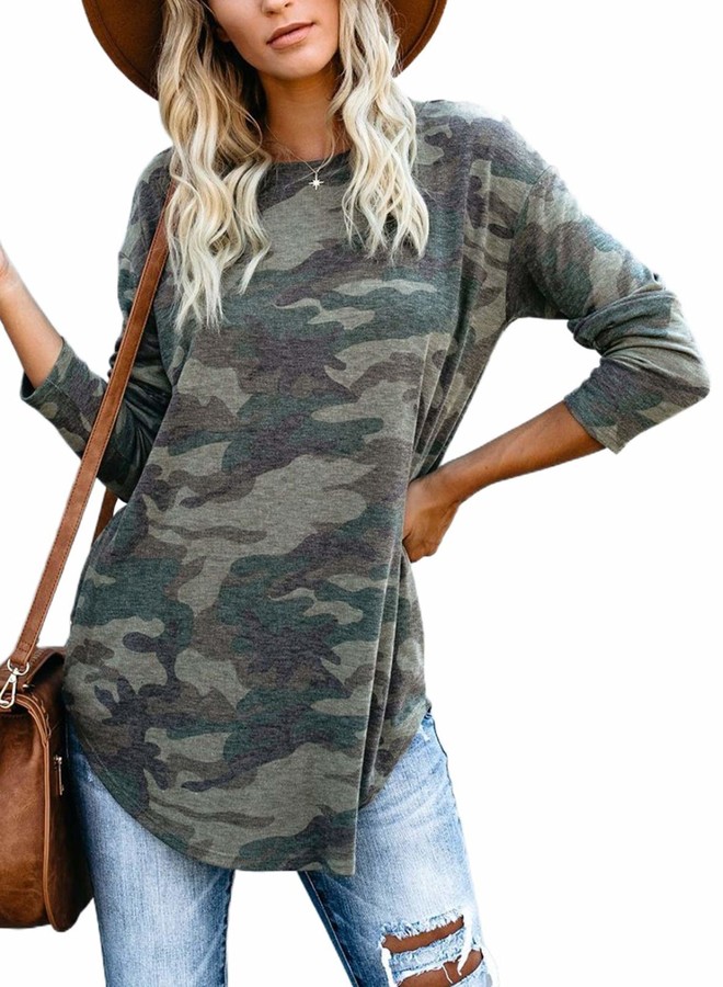 ladies camo sweatshirt