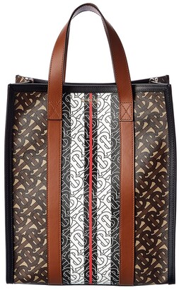 Burberry Small Tb Monogram Canvas Tote - ShopStyle