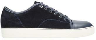 Lanvin Toe Cap Blue Suede Sneakers