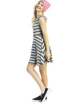 Thumbnail for your product : Wet Seal Striped Cap-Sleeve Skater Dress