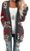 Thumbnail for your product : HIKARO Sweater Oversize Chunky Knit Christmas Cargigan Thick Knit Solid Color Loose Knit Sweater for Women Long Sleeve Cozy Baggy Cardigan Coat Size 18-20 Brown