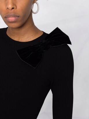 RED Valentino Bow-Embellished Knitted Jumper