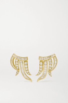 Sylva & Cie Stardust 18-karat Gold Diamond Earrings - one size