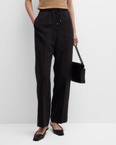 Press-Creased Drawstring Trousers 