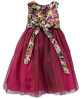 Thumbnail for your product : Laura Ashley 2T-6X Floral-Brocade-Bodice Tulle-Skirted Dress