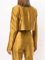 Thumbnail for your product : Sally LaPointe Crocodile Jacquard Blazer