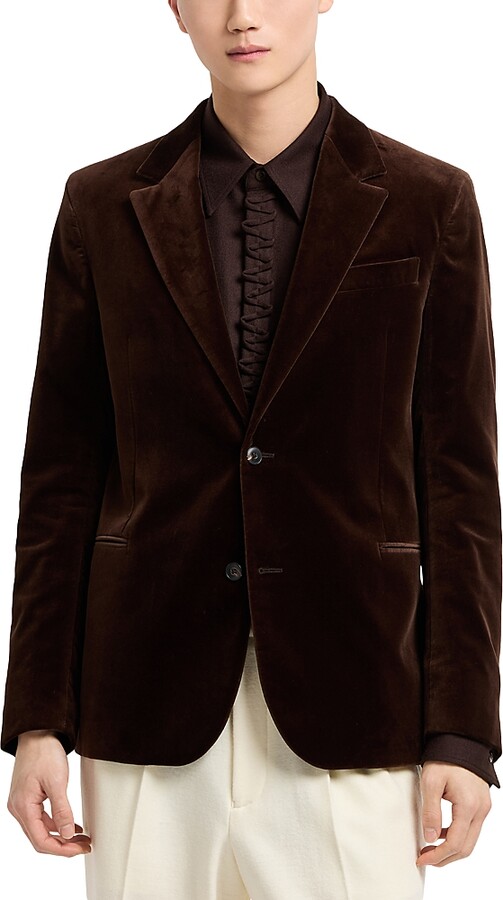 Emporio Armani Regular Fit Velvet Blazer