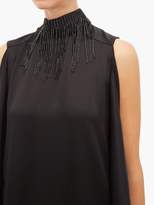 Thumbnail for your product : Christopher Kane Beaded Satin Dress - Womens - Black